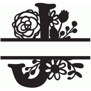 Download Silhouette Design Store View Design 64206 Split Monogram J