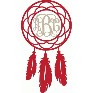 Download Silhouette Design Store View Design 78746 Round Feather Monogram Frame
