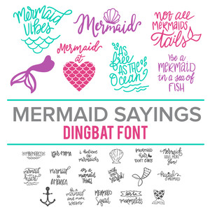Silhouette Design Store - View Design #273366: mermaid ...