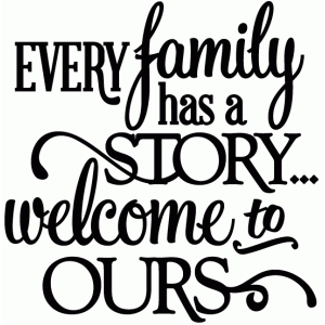 Silhouette Design View 44937 Every Family Has A Silhouette Design View 44937 Every Family Has A Story Vinyl Phrase