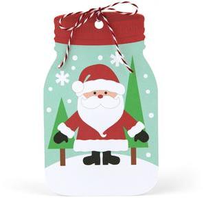 Silhouette Design Store - View Design #111457: santa claus mason jar tag