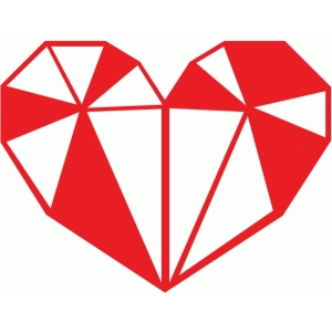 Silhouette Design Store - View Design #50567: geometric heart