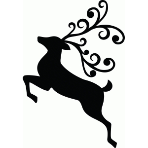 silhouette design store view design 99128 flourish deer paper christmas wreath craft