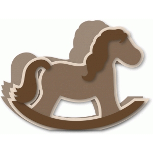 Download Silhouette Design Store View Design 39848 Baby Card Rocking Horse