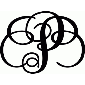 Download Silhouette Design Store View Design 59509 Monogram Letter P