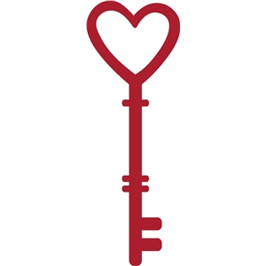 Silhouette Design Store - View Design #24649: heart key