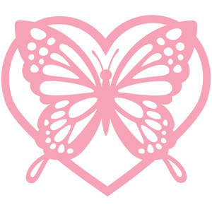 Silhouette Design Store - View Design #114499: butterfly heart
